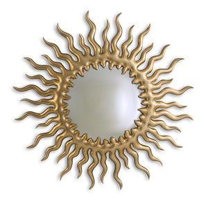 miroir mural / classique / rond / en bois
