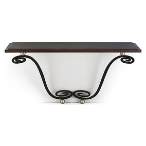 table console / classique / en acajou / en acier forgé