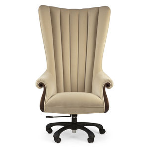 fauteuil de direction classique / en tissu / en acajou / en bois massif