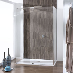 douche à l'italienne / en verre / rectangulaire