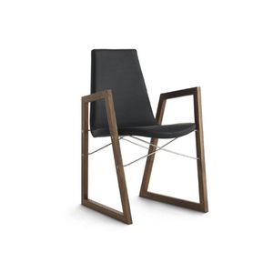 chaise contemporaine / tapissée / avec accoudoirs / luge