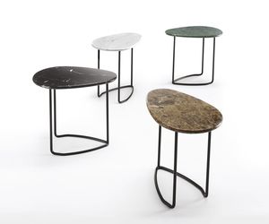 table d'appoint contemporaine / en marbre
