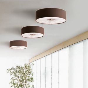 plafonnier contemporain / rond / en métal / en tissu