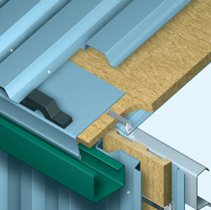 isolant thermo-acoustique / en laine de roche / pour toiture métallique / pour toiture-terrasse