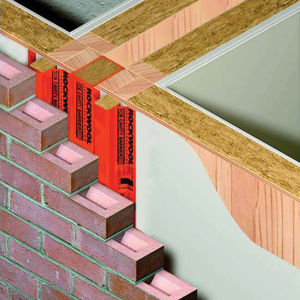 isolant thermo-acoustique / en laine de roche / pour mur / pour extérieur