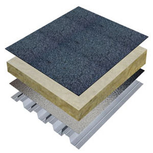 isolant thermo-acoustique / en laine de roche / pour toiture-terrasse / pour toiture-végétalisée