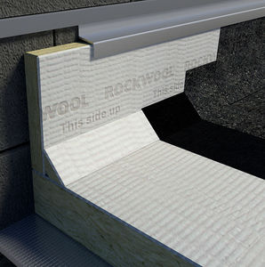 isolant thermique / en laine de roche / pour toiture-terrasse / en panneaux