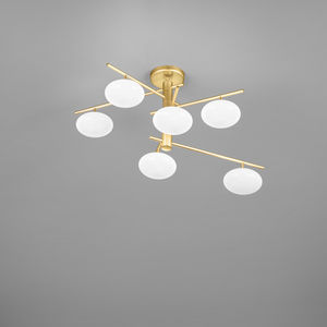 plafonnier contemporain / en verre / en métal chromé / à LED