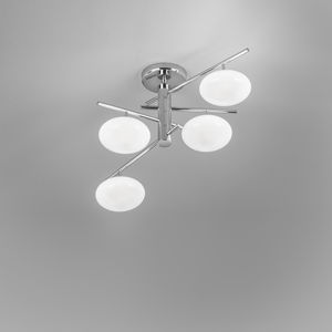 plafonnier contemporain / en verre / en métal chromé / à LED