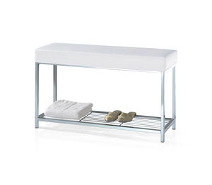 banc de vestiaire / contemporain / en métal chromé / à double assise