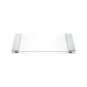 plateau de service en métal chromé / en verre / pour baignoire