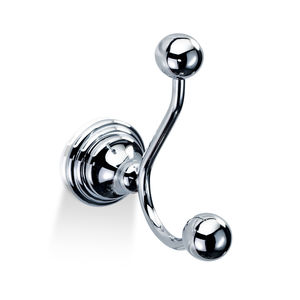 patère contemporaine / en laiton chromé / en laiton plaqué or / double