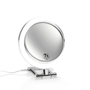miroir à poser / lumineux (LED) / contemporain / rond