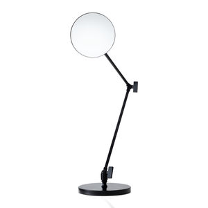 miroir à poser / contemporain / rond / en laiton chromé