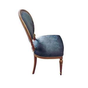 chaise classique / tapissée / médaillon / en tissu