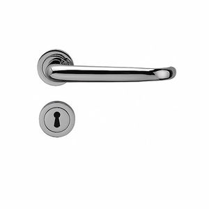 poignée pour porte / contemporaine / avec serrure intégrée / chromée