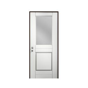 porte d'entrée / battante / en bois / blindée