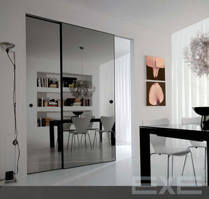 porte d'intérieur / battante / en verre
