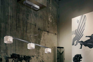 spot suspension / à LED / rond / en cristal