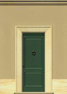 porte d'entrée / battante / en bois / en aluminium