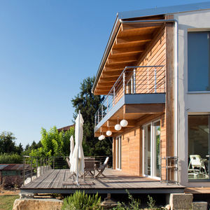 maison individuelle / préfabriquée / contemporaine / à ossature bois
