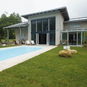maison individuelle / préfabriquée / contemporaine / à ossature bois