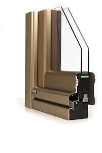 porte d'intérieur / battante / en bois / en aluminium