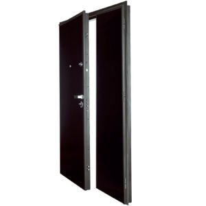 porte d'entrée / battante / en bois / de sécurité