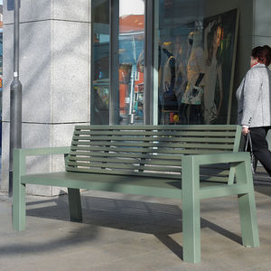 banc public / contemporain / en aluminium / en inox