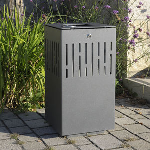 poubelle publique / en inox / contemporaine / avec cendrier intégré