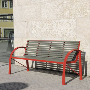 banc public / contemporain / en aluminium / en inox