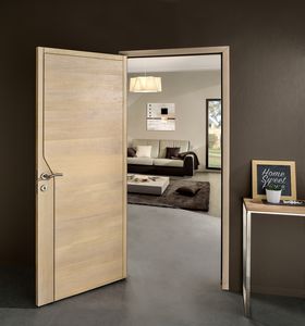 porte d'intérieur / battante / en chêne / affleurante