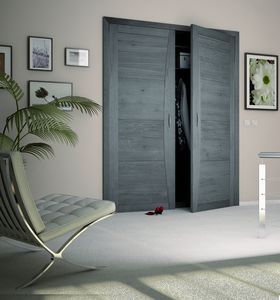 porte pour placard / battante / en hêtre / double vantaux