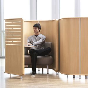 séparateur de bureau au sol / en bois / modulable