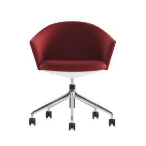 chaise de bureau contemporaine / à roulettes / piètement étoile / tapissée