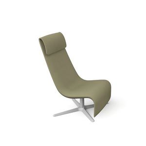 chauffeuse contemporaine / en tissu / en aluminium / piètement étoile