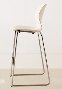 chaise de bar contemporaine / empilable / en chrome / professionnelle