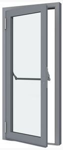 porte d'entrée / battante / en aluminium / à haute résistance