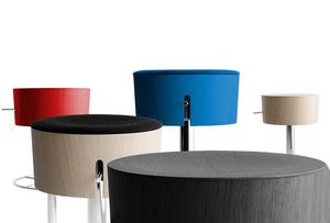 tabouret de bar contemporain / en bois / contract / à hauteur réglable