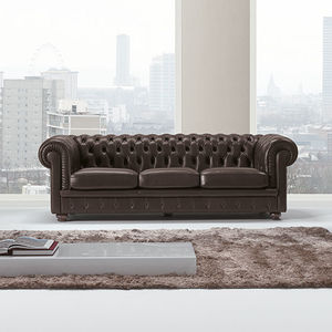 canapé chesterfield / en cuir / en tissu / 2 places