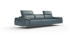 canapé modulable / contemporain / en cuir / en tissu