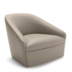 fauteuil contemporain / en cuir / tapissé / par Christophe Pillet