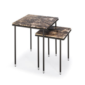 table gigogne contemporaine / en acier / en acier laqué / en aluminium brossé