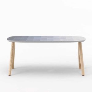 table basse contemporaine / en bois massif / en frêne / en marbre