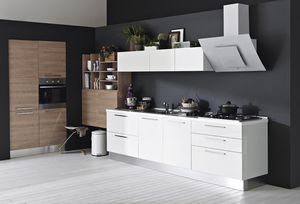 cuisine contemporaine / en stratifié / laquée / avec poignées