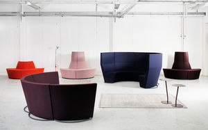banquette modulable / contemporaine / en cuir / en tissu