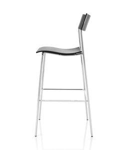 chaise de bar contemporaine / tapissée / en chêne / en noyer