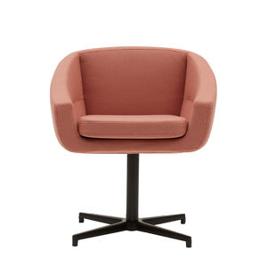 fauteuil contemporain / en tissu / en aluminium / pivotant