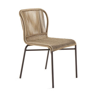 chaise contemporaine / en aluminium peint / en fibres synthétiques / professionnelle