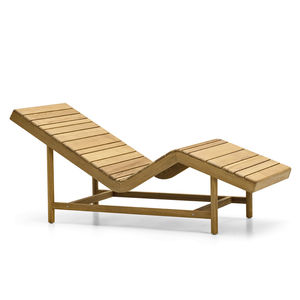 bain de soleil contemporain / en teck / de jardin / inclinable